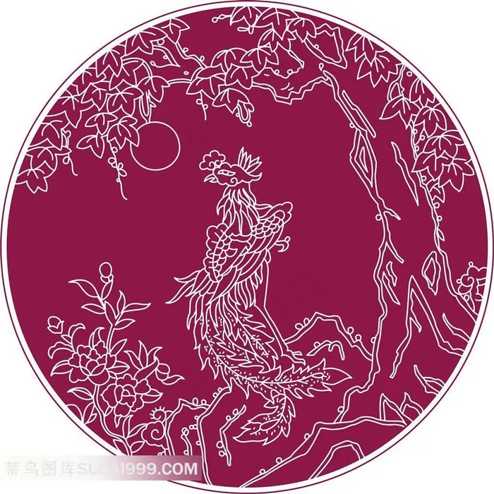唯美的凤凰图案
