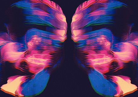 抽象艺术油漆颜料混色流体简笔背景