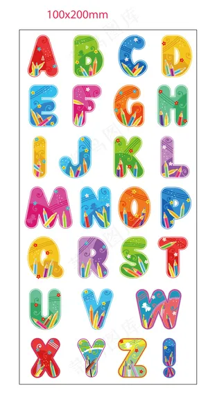 字母贴纸 字母设计
