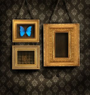 三种华丽方形相框图片素材