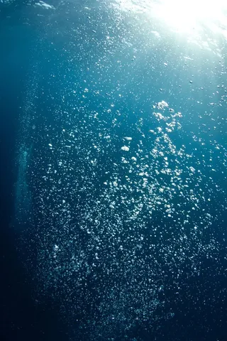 阳光下海底气泡素材图片欣赏