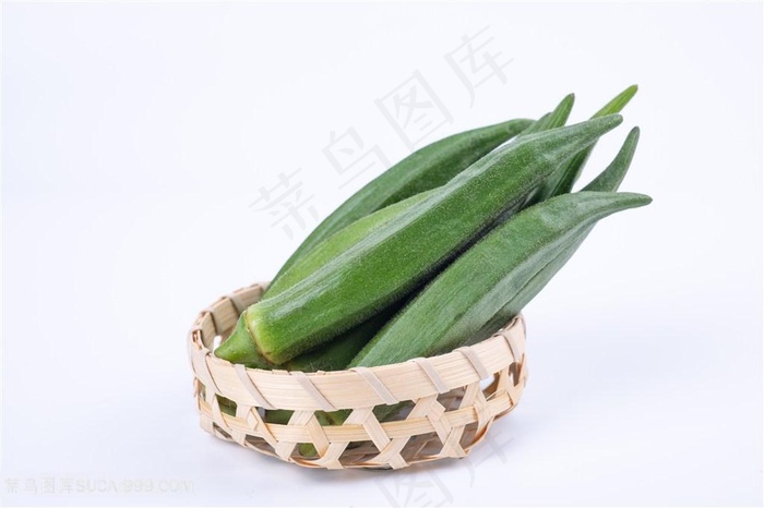 新鲜秋葵摄影图片