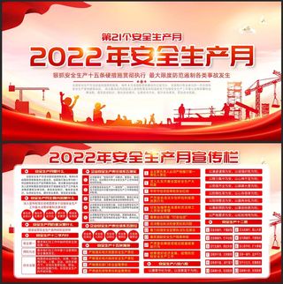 2022安全生产月展板