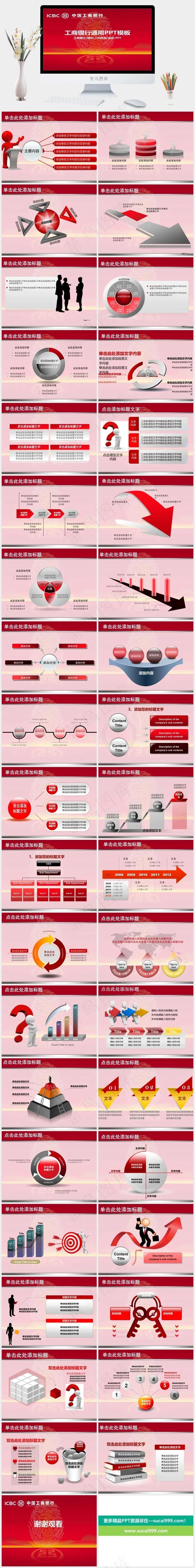 工商银行PPT模板ppt模版