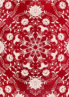 红色碎花地毯图案