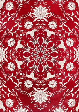 红色碎花地毯图案