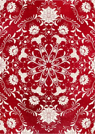 红色碎花地毯图案
