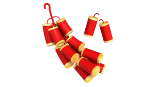 红色烟花爆竹免扣素材