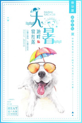 传统节日大暑海报