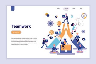 2.5D扁平化卡通商务办公科技感UI网页banner设计AI矢量EPS素材