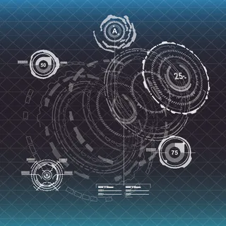 科幻未来科技操作仪表盘HUD元素图游戏UI图标界面边框矢量AI素材