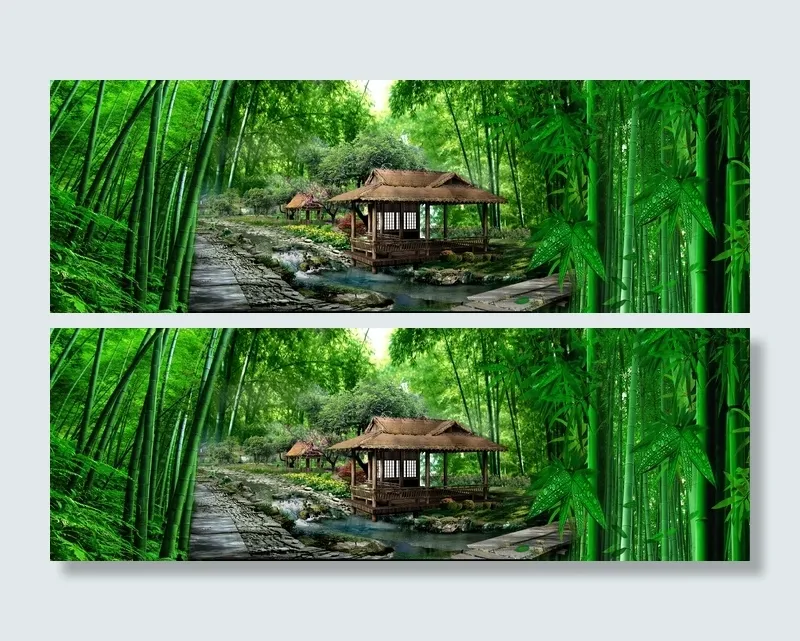竹林风景背景墙
