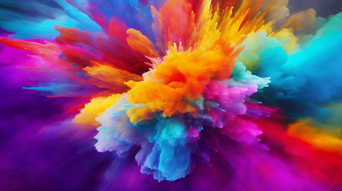 彩色颜料抽象炫酷爆炸风格背景