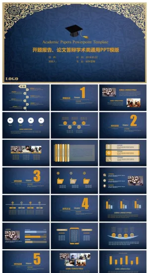 开题报告、论文答辩学术类通用PPT模版