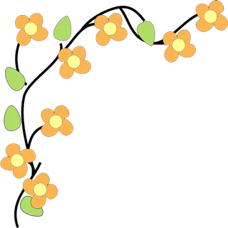 花边花朵卡通素材