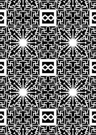 几何图形黑白底纹