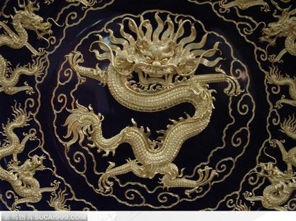 中华传统工艺龙花纹