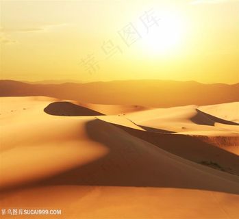 一望无际的沙漠风光高清风景图片