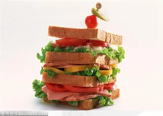 一个多层汉堡包