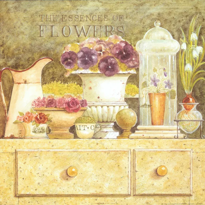 唯美柜台花卉油画