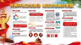 爱国卫生月爱卫生绿色环保卫生城市宣传栏海报设计PS素材