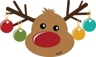 圣诞老人驯鹿 PNG免抠