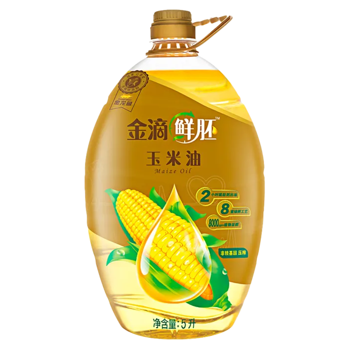 金龙鱼玉米油5升超市商品白底图免抠实物摄影png格式图片透明底