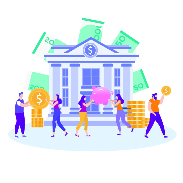 扁平化人物场景办公互联网等距ai矢量设计网页海报UI素材插画