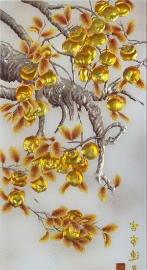 吉事连年浮雕图案