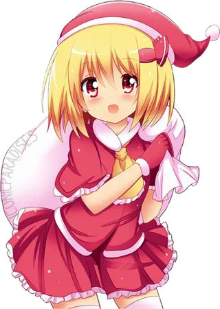 粉色圣诞节女孩卡通人物