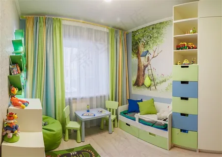 绿色的儿童房