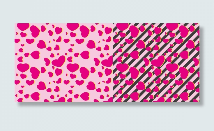 爱心无缝接印花乱花