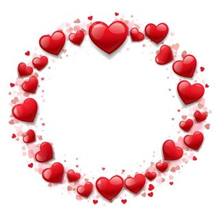 爱心边框粉色素材背景