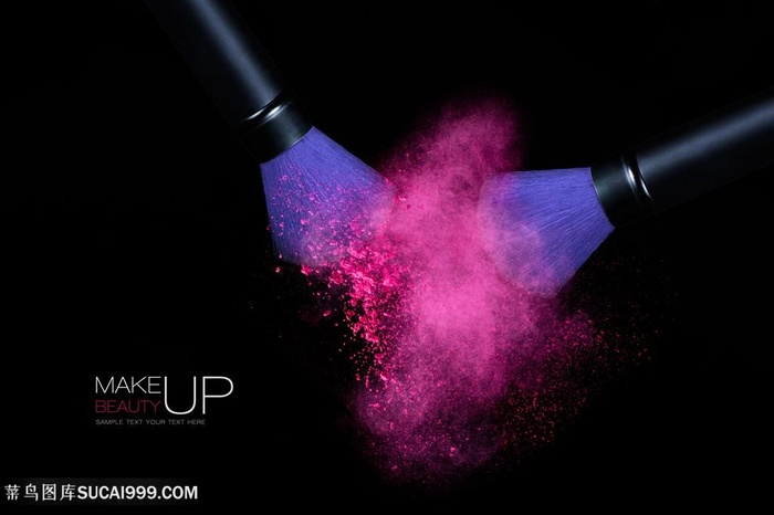 彩色化妆笔笔刷高清图片