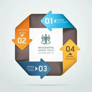 免抠潮流彩色标签