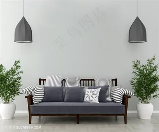 简约客厅软装效果图高清