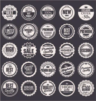 免抠促销标签矢量