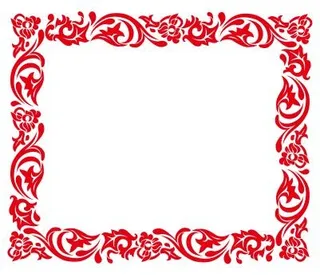 矢量花纹边框