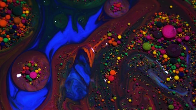 迷幻的, 抽象, 颜色, 图案, 食用色素, 优质的, 特写