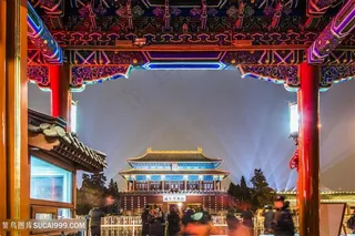 北京故宫紫禁城神武门灯会