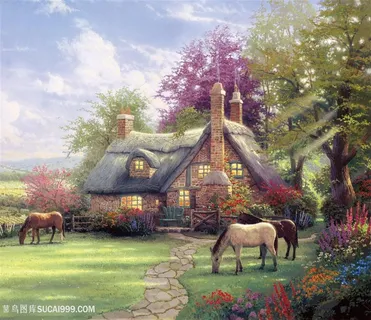 托马斯唯美草地骏马乡村风景 托马斯唯美草地骏马乡村风景