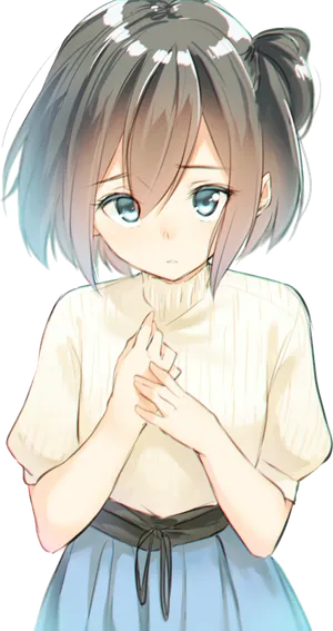 委屈女孩人物素材卡通简笔