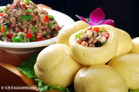 麦香杂粮包中华美食摄影图 麦香杂粮包中华美食摄影图