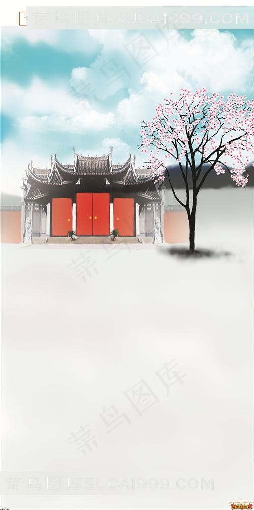 美丽的农家小院油画