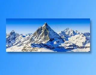 唯美雪山山峰景色图片