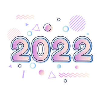 2022新年艺术创意字体虎年3D立体标题数字文字png免抠字素材