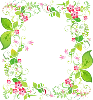 绿植卡通边框素材谷雨