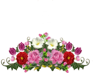 花束花朵卡通春季主题谷雨