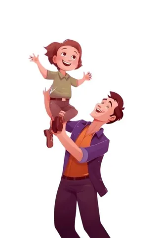 父亲抱起婴儿免扣素材