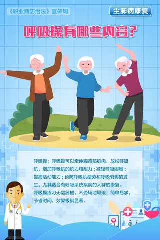 职业病防治尘肺病的康复治疗海报